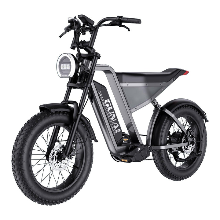 GUNAI-Y Moped Electric Bike for Adults 20 Inch Off-Road Dirt Electric Mountain Bike with 48V18AH Lithium-Ion Battery, 7-Speed Full Suspension 80-100KM