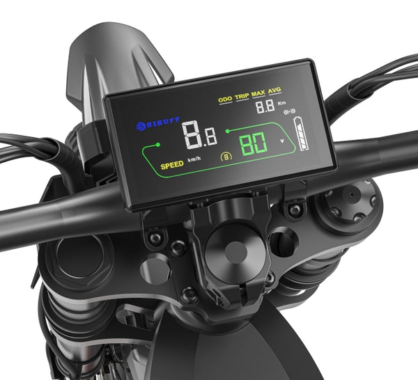 GT600 72V 7500W Peak Electric Moutain Dirt Bike, 50mph Off-Road Motorcycle with 30Ah Lithium Battery, Dual Hydraulic Brakes, 375lbs Max Load, IP54 Waterproof - UL2849