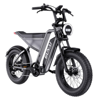 GUNAI-Y Moped Electric Bike for Adults 20 Inch Off-Road Dirt Electric Mountain Bike with 48V18AH Lithium-Ion Battery, 7-Speed Full Suspension 80-100KM Range