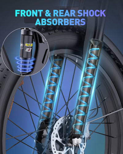 GTXR & Ridstar E Bike E26Pro Folding Fat Tire Mountain Electric Bike【Prévente】