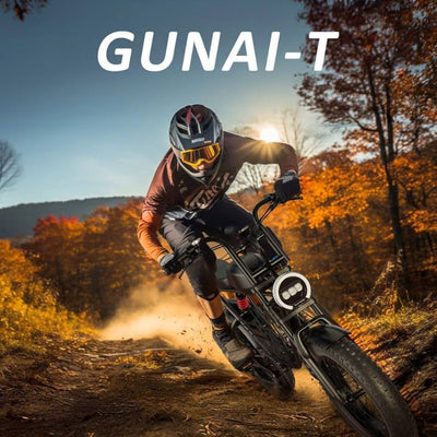 GUNAI-T All-Terrain Electric Bike for Adults 20Inch Fat Tire Motorcycle with 1000W Motor 48V 21AH Battery and Cargo Basket,Hydraulic Disc Brake
