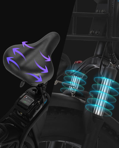 Ridstar 26Inch 2000W Folding Fat Tire Mountain Electric Bike-2