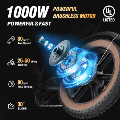 GTXR & Ridstar Q20 Lite 1000W Fat Tire Electric Motorcycles