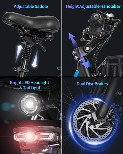 Ridstar 26Inch 1500W Unfoldable Fat Tire Mountain Ebike-6