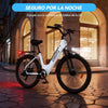 ESKUTE C100 Plus Adult Electric Bike 26, Electric Bike with Rear Motor 250W, Removable Battery 36V 13Ah, 7 Speeds, Max Speed 25 km/h, LCD Display, Low Frame, Men and Women