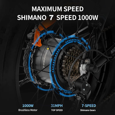 GTXR & Ridstar H20 1000W Electric Mountain Bike