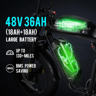 GTXR& SAMEBIKE M20-III 2000W Electric Bicycle