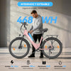 ESKUTE C100 Plus Adult Electric Bike 26, Electric Bike with Rear Motor 250W, Removable Battery 36V 13Ah, 7 Speeds, Max Speed 25 km/h, LCD Display, Low Frame, Men and Women