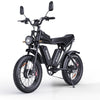 Q20 Pro Off-road Electric Bike 20*4.0 inch Fat Tires 1000W*2 Motor 52V 20AH Dual Battery 55km/h Max Speed 288km Max Range 150kg Max