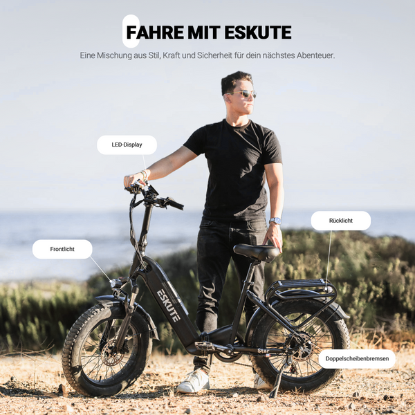 klapprad city star Star 2024 Elektro Klapprad 20 Zoll Fat Tire – GTXR Store