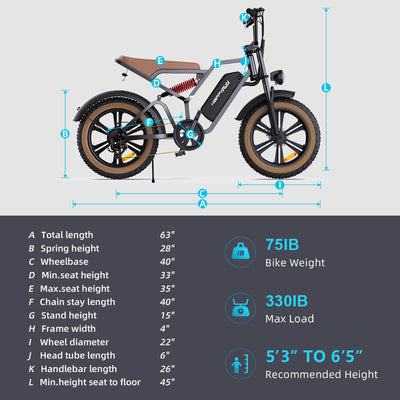 GTXR& Happyrun Tank G60 750W Electric Bike