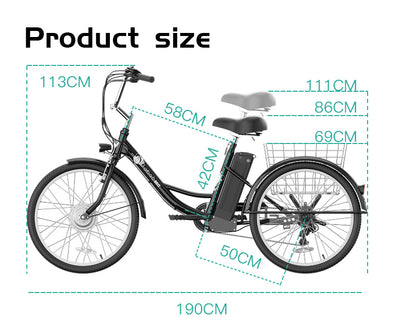 GTXR & GOGOBEST GF100 Electric City Tricycle Cargo Ebike
