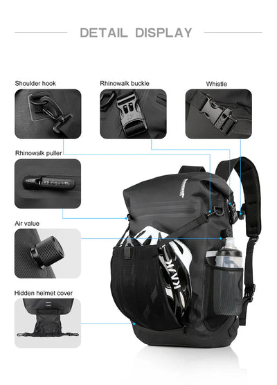 22L Waterproof Bike Pannier Bag Backpack