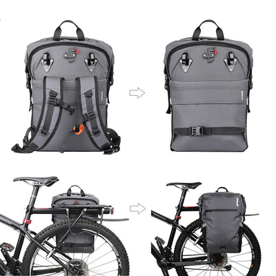 24L Bike Pannier Bag Backpack