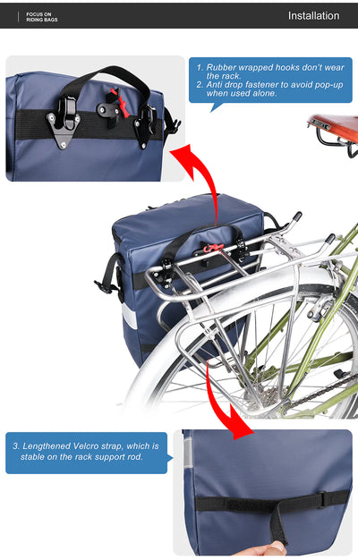 3 in 1 Multifuction Bicycle Pannier Bicycle Cargo Bag