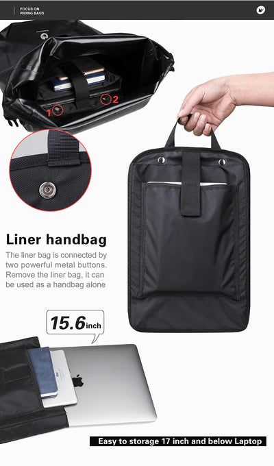 27 Liter Bike Waterproof Panniers bag Backpack