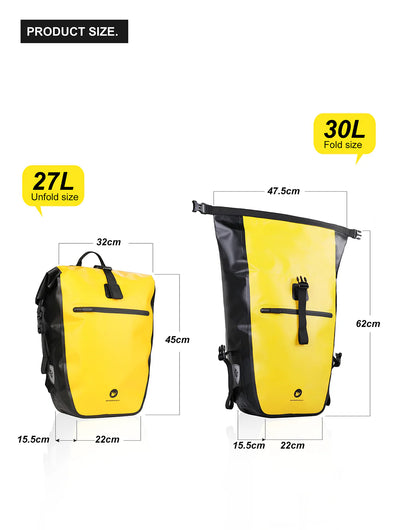 27 Liter Bike Waterproof Panniers bag Backpack