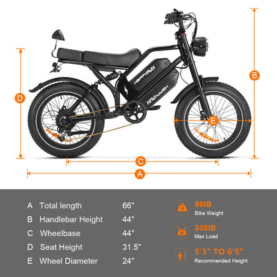 GTXR& HappyRun G70 1000W Electric Cargo Bike