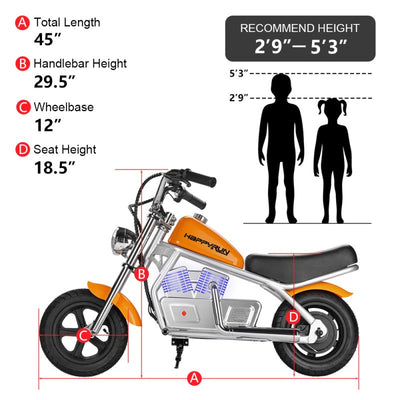 GTXR& Happyrun Pulse 11 Kids Electric Motorcycle